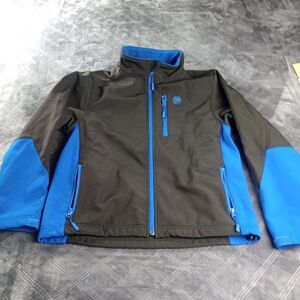 WRANGLER Mens Trail Coat S Water Resistant Fleece Lined Trail Jacket Blue‎ Black